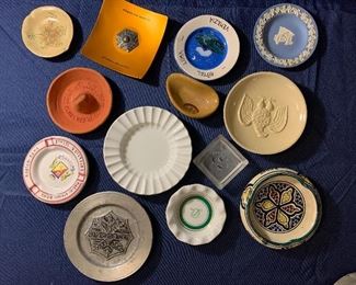 Ashtray collection... fun for non-smokers too, as trinket trays, desserts, spoon rests?