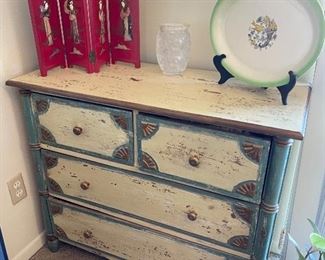 Vintage French painted chest
