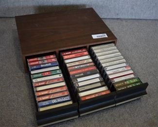 Storage Box Full of Assorted Music Cassette Tapes - Previously Recorded Blank Tapes
