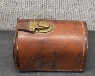 Vintage Leather Case | H.H.Heiser | 4.5"x3"x3"