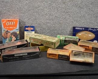 Flat of Vintage Fishing Lure Boxes | C.C.B. Co.,Burks, Bomber Lures, Craftsman, and more