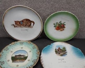 Vintage Lot of 4 Souvenir Plates | Dresden China, Wheelock