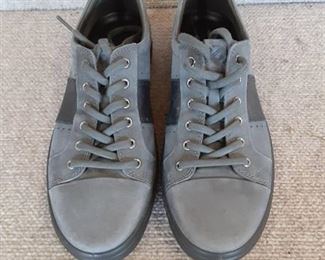 Men's Grey and Black Leather Shoes | Ecco | 10 - 10 1/2