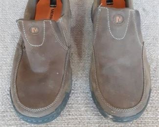 Men's Brown Leather Slip On Shoes | Merrell | 9 1/2