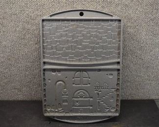 Gingerbread House Oven Mold | Metal | Double Sided | 13"x8.75"