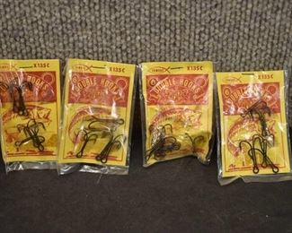 Lot of 15 Fishing Hooks | Eagle Claw, Famous Double Hooks, Jed Welsh, South Bend and More