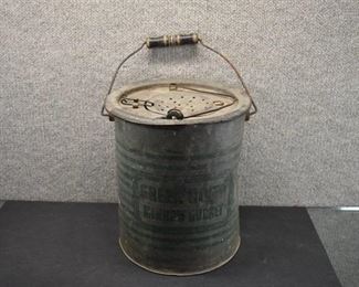 Vintage Galvanized Minnow Bucket | Green River
