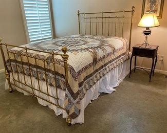Vintage Full Size Brass Bed
