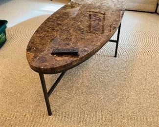 $425
LONG OVAL MARBLE TOP COFFEE TABLE WITH METAL BASE BY BAKER FURNITURE
72”L x 26.5”W x 18.5”H