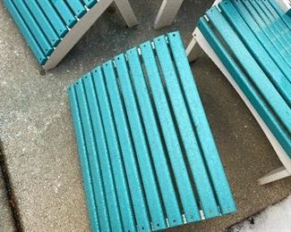 $250
BERLIN GARDENS ADIRONDACK CHAIRS WITH FOOTRESTS AND SMALL TABLE