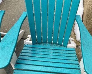 $250
BERLIN GARDENS ADIRONDACK CHAIRS WITH FOOTRESTS AND SMALL TABLE