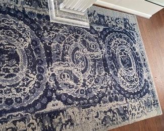 $275
5 x 8 BOSWORTH PRINTED TUFTED WOOL AREA RUG - BLUE COLOR WITH 3 CIRCLES 
96”L x 60”W