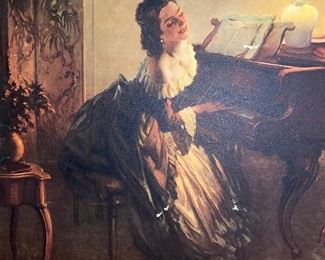 $45
TWO LADIES PLAYING PIANO AND HARP FRAMED PRINT
33.5”L x 27.5”H