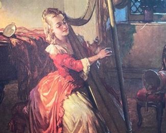 $45
TWO LADIES PLAYING PIANO AND HARP FRAMED PRINT
33.5”L x 27.5”H