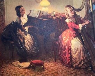 $45
TWO LADIES PLAYING PIANO AND HARP FRAMED PRINT
33.5”L x 27.5”H
