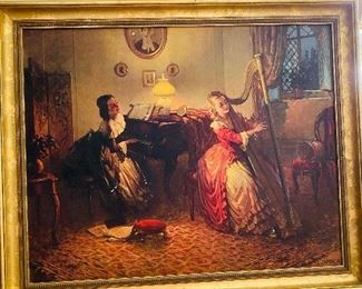 $45
TWO LADIES PLAYING PIANO AND HARP FRAMED PRINT
33.5”L x 27.5”H