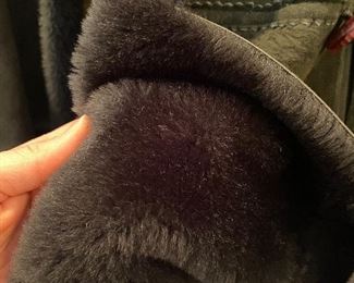 $150 GREEN DENMAX SHEARLING COAT