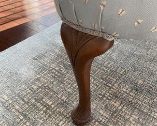 $75
VINTAGE PALE BLUE FABRIC WITH BUTTERFLIES UPHOLSTERED CHAIR
24”W x 23”D x 34”H