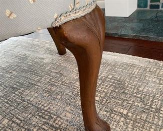 $75
VINTAGE PALE BLUE FABRIC WITH BUTTERFLIES UPHOLSTERED CHAIR
24”W x 23”D x 34”H