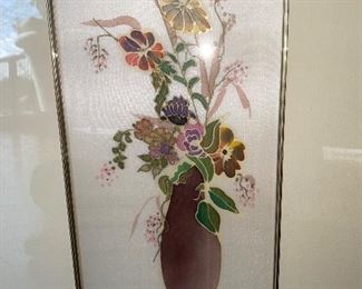 $75
GOLD FRAME / PAINTED ON SILK FLORAL BOUQUET