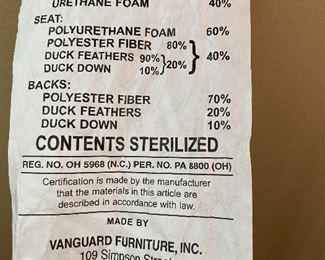 $850
VANGUARD FURNITURE SOFT CREAM VELVET FABRIC WITH DUCK FEATHER / DUCK DOWN FILLED CUSHIONS
LEFT SIDE LOUNGER SECTIONAL SOFA
120”L x 68”W x 35”H