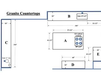 Granite countertop sizes