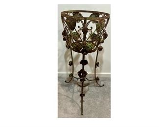 Spectacular French art nouveau wrought iron Leaf  & Vine Garden Plant Stand. Not a reproduction. Priced at $250.00