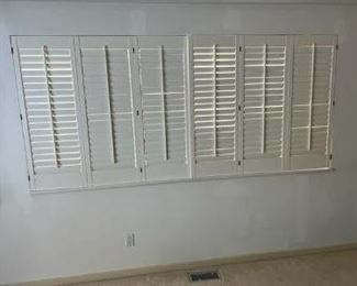 Set of two plantation shutters  105"w x 48"h.  Priced $30