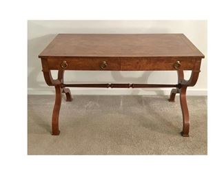 Baker  Furniture Regency  burl Wood writing desk.  Priced at $1200