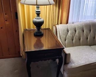 Lovely Side Table - $75.                                                                   
Has tray that pulls out on front   (30x18x26)