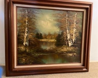 A signed original landscape oil painting by “Miller”. 
