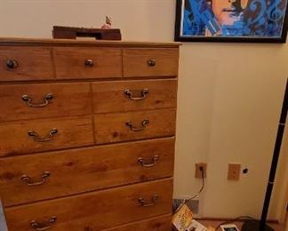 Tall wood dresser $65 obo
