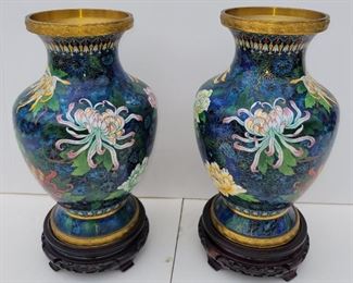 Pair cloisonne