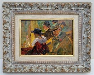 One of four Elie Anatole Pavil French Impressionist petite maitre oils in the sale.