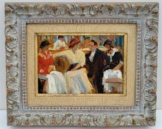 One of four Elie Anatole Pavil French Impressionist petite maitre oils in the sale.