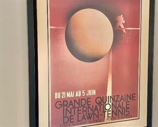 1932 Roland Garros Tennis Tournament Ad Poster