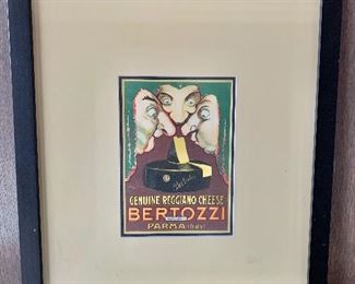 Bertozzi Parmagian Cheese Vintage Advertising Wall Art