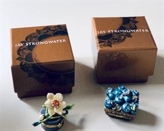 Jay Strongwater enameled boxes 
