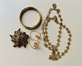 Costume jewelry including Tory Burch necklace