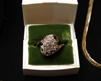 Gold and Diamond Dinner Ring