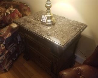 15A Granite Top End Table a