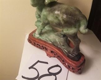 58 Carved Jade Goat a