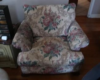 floral  chair(  one  of  two--as  is  -now  free