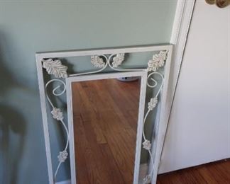 mirror with  white  border