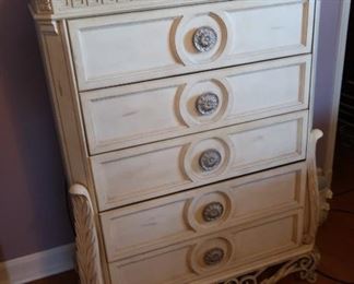 chest that  matches  bedroom  set  The  chest  is  40"  wide  x  58"  tall  x  20"  deep