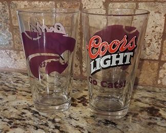 KSU Coors Light beer glasses