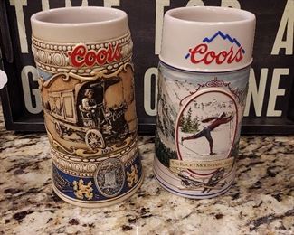 Vintage Coors steins 