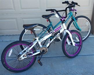 24" Diamondback mountain bike and 20" freestyle bikes
