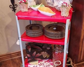 Restored vintage kitchen utility cart