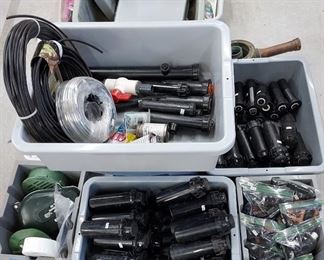 Massive number of sprinkler system parts